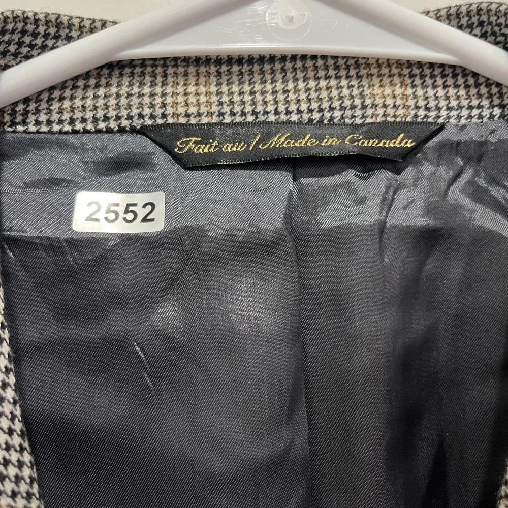 Tessuto Uomo Loro Piana Cashmere Silk Blazer 42R Houndstooth Sport Coat Canada